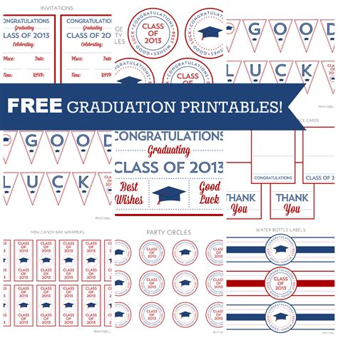 free graduation party printables